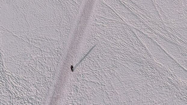 Aerial view of frozen Lake Galve Lithuania. Aerial view of frozen Lake Galve Lithuania.