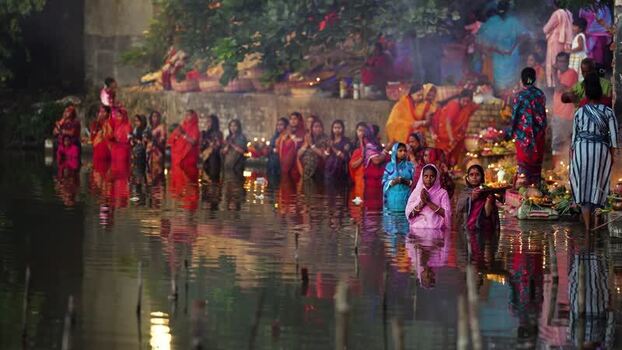 View of people celebrating Chhath Puja in Bogura Bangladesh. View of people celebrating Chhath Puja in Bogura Bangladesh.