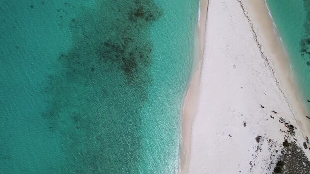 Aerial view of Los Roques archipelago Venezuela.