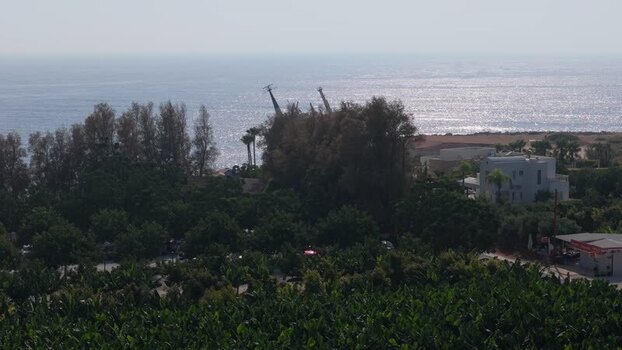 Aerial view of the coastal landscape in Nicosia Cyprus.