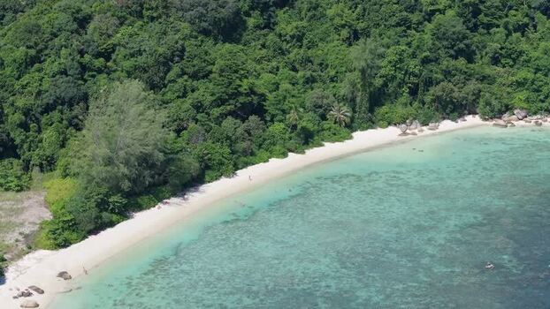 Aerial view of Perhentian Islands beach in Terengganu Malaysia. Aerial view of Perhentian Islands beach in Terengganu Malaysia.