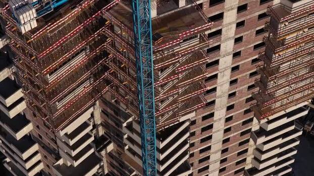 Aerial view of a building under construction Portugal.