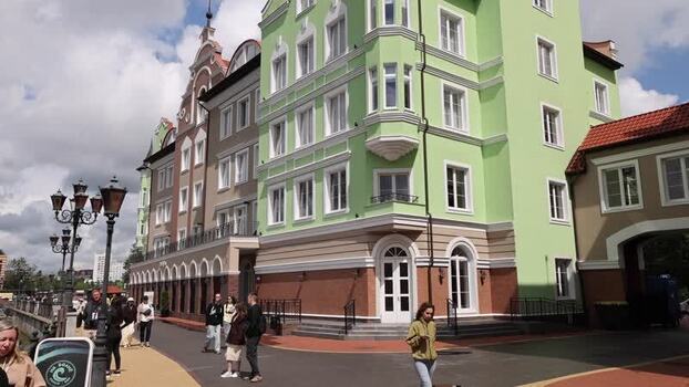 View of the Fisherman s Village in Kaliningrad Russia.