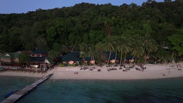 Aerial view of Perhentian Islands resort in Terengganu Malaysia. Aerial view of Perhentian Islands resort in Terengganu Malaysia.