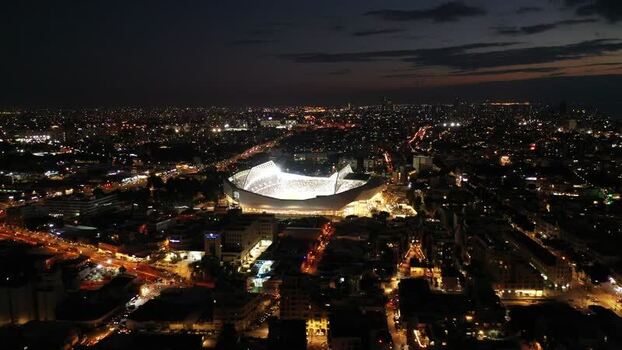Aerial view of Bloomfield Stadium Israel.