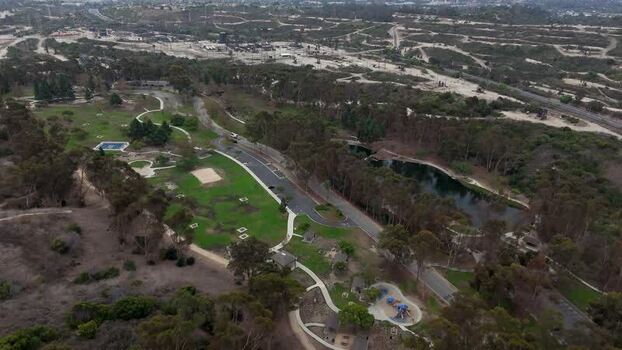 Aerial view of Kenneth Hahn State Recreation Area United States.