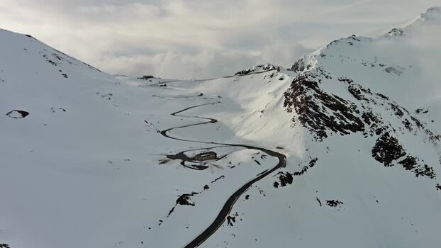 Aerial view of Grossglockner High Alpine Road in Austria. Aerial view of Grossglockner High Alpine Road in Austria.