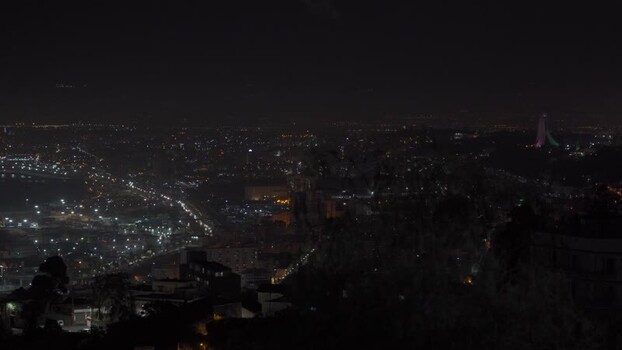 Aerial view of Maqam Echahid monument in Algiers Algeria.