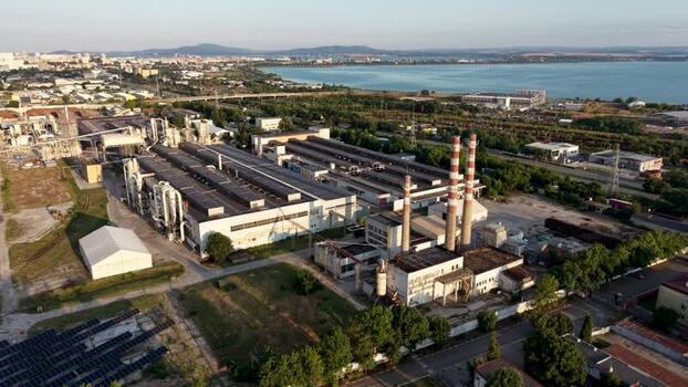 Aerial view of Northern Industrial Zone in Burgas Bulgaria. Aerial view of Northern Industrial Zone in Burgas Bulgaria.