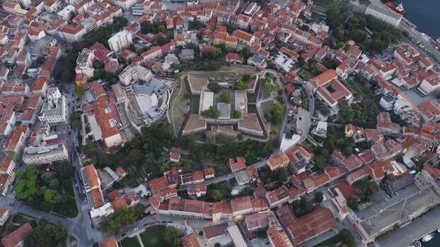 Aerial view of Pula Fortress in Pula Croatia. Aerial view of Pula Fortress in Pula Croatia.