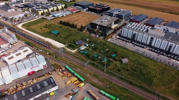 Aerial view of STACK Infrastructure GEN02A Data Center Switzerland.