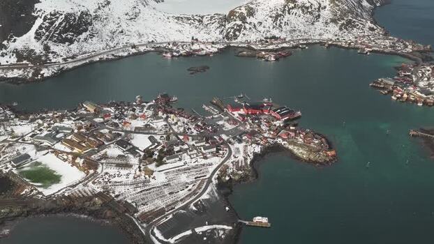 Aerial view of Reinebringen Norway.