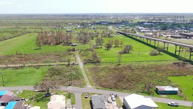 Aerial view of road traffic New Orleans United States.