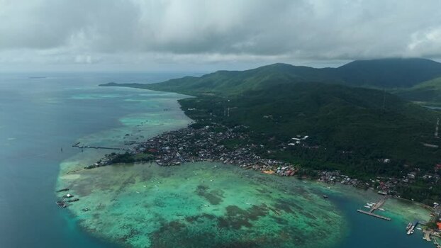 Aerial view of Karimunjawa coastline Indonesia. Aerial view of Karimunjawa coastline Indonesia.