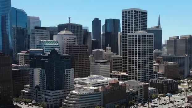 Aerial view of San Francisco city skyline United States. Aerial view of San Francisco city skyline United States.