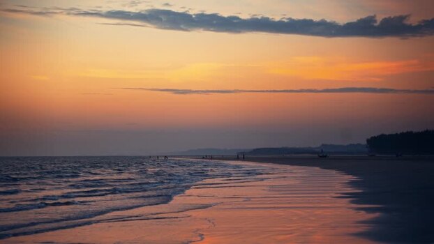 View of the sunset over Cox s Bazar beach Bangladesh. View of the sunset over Cox s Bazar beach Bangladesh.