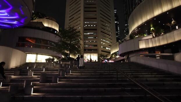 View of modern architecture and stairs in Sydney Australia.