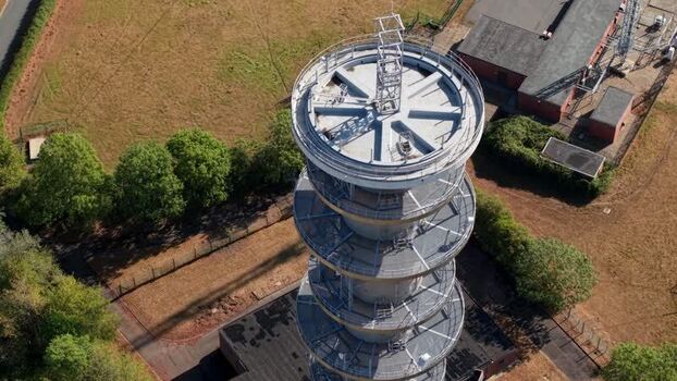 Aerial view of Morborne Hill Transmitter United Kingdom.