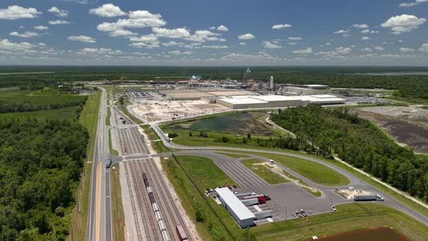 Aerial view of Georgia Pacific Palatka Operations United States.