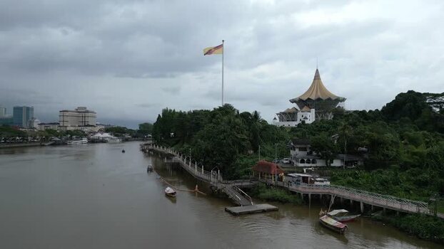 Aerial view of Sarawak State Legislative Assembly Building Malaysia. Aerial view of Sarawak State Legislative Assembly Building Malaysia.