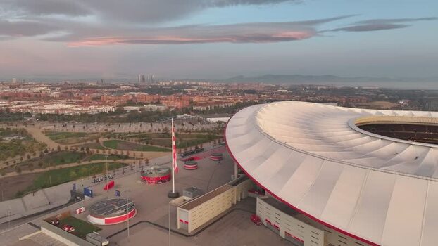Aerial view of Riyadh Air Metropolitano Stadium Spain.