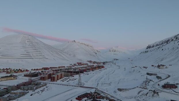 Aerial view of Longyearbyen Svalbard and Jan Mayen. Aerial view of Longyearbyen Svalbard and Jan Mayen.