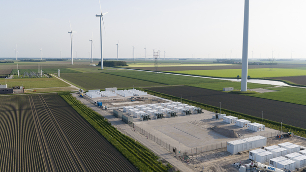 Dronten Netherlands 23 May 2026 Aerial View of FlevoBESS Battery Energy Storage in Dronten Dronten Netherlands 23 May 2026 Aerial View of FlevoBESS Battery Energy Storage in Dronten