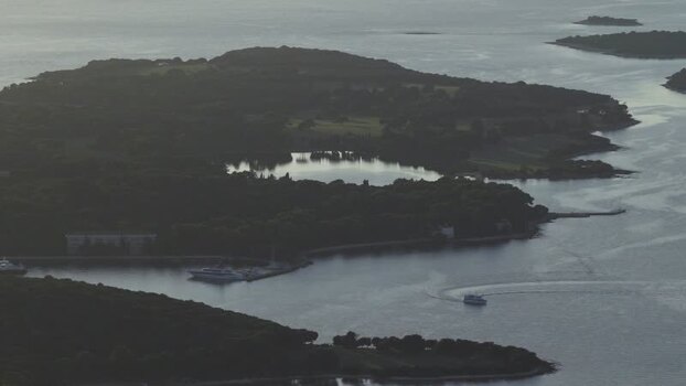Aerial view of Brijuni National Park in Croatia.