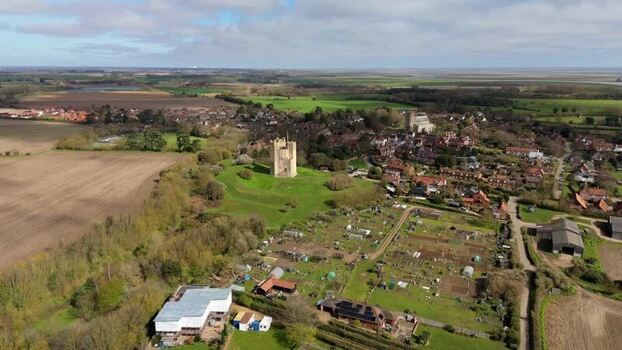 Aerial view of Orford Castle United Kingdom. Aerial view of Orford Castle United Kingdom.