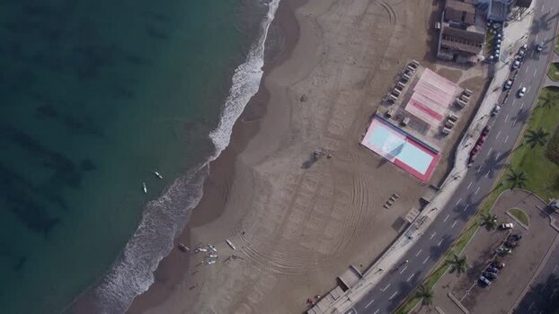 Aerial view of Circuito de Playas in Chorrillos Peru. Aerial view of Circuito de Playas in Chorrillos Peru.