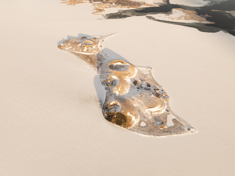 Aerial view of the volcanic landscape of Myvatn with snow covered terrain and rocky formations in Thingeyjarsveit Iceland. Aerial view of the volcanic landscape of Myvatn with snow covered terrain and rocky formations in Thingeyjarsveit Iceland.