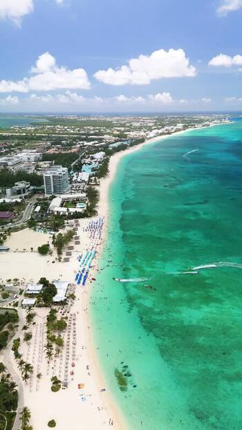Aerial view of Grand Cayman beach Cayman Islands. Aerial view of Grand Cayman beach Cayman Islands.