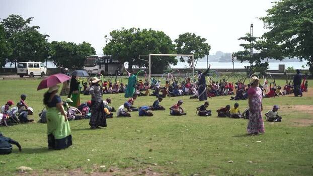 View of children participating in outdoor activities Sri Lanka. View of children participating in outdoor activities Sri Lanka.