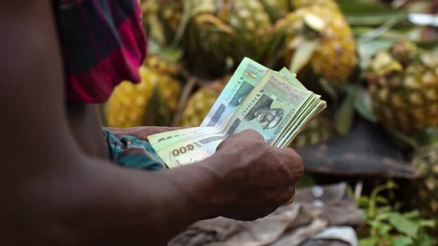 View of a person counting Bangladeshi Taka banknotes Bangladesh. View of a person counting Bangladeshi Taka banknotes Bangladesh.