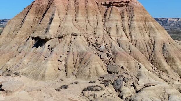 Aerial view of Bardenas Reales Spain.