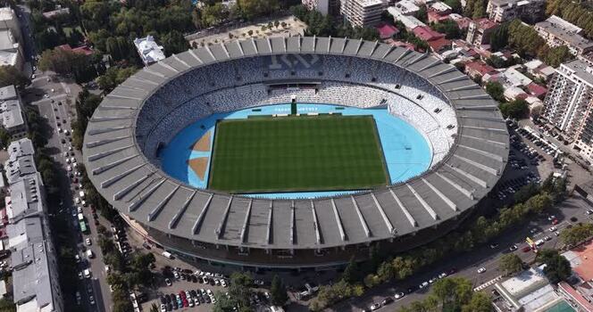 Aerial view of Boris Paichadze Dinamo Arena in Tbilisi Georgia. Aerial view of Boris Paichadze Dinamo Arena in Tbilisi Georgia.
