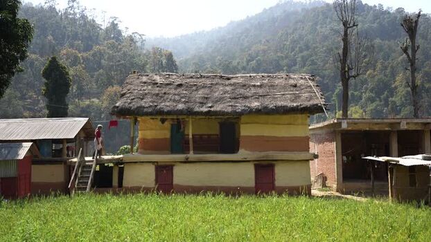 View of a traditional thatched house in Dhangadhi Nepal. View of a traditional thatched house in Dhangadhi Nepal.