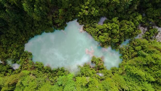 Aerial view of Waiotapu Thermal Wonderland New Zealand. Aerial view of Waiotapu Thermal Wonderland New Zealand.