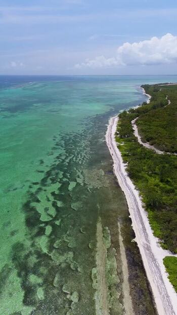 Aerial view of Grand Cayman coastline Cayman Islands. Aerial view of Grand Cayman coastline Cayman Islands.