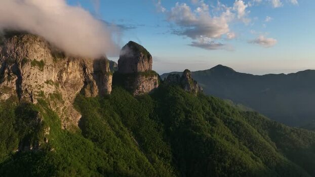 Aerial view of Foce del Pallone in the Apuan Alps Italy. Aerial view of Foce del Pallone in the Apuan Alps Italy.
