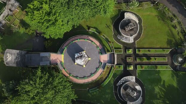 Aerial view of General Sudirman Museum Indonesia.