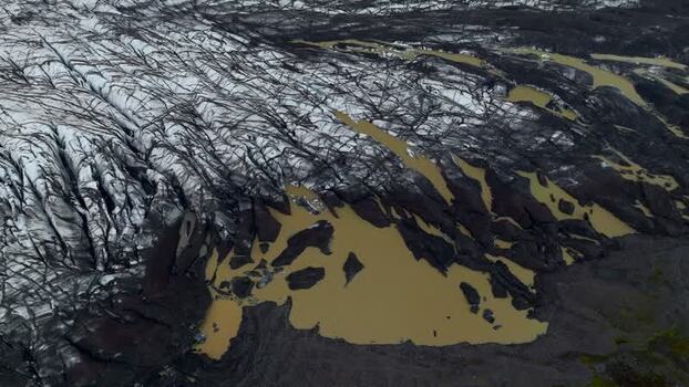 Aerial view of the Jokulsarlon glacier and meltwater Iceland. Aerial view of the Jokulsarlon glacier and meltwater Iceland.