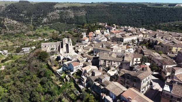 Aerial view of the historic town of Ragusa Ibla Italy. Aerial view of the historic town of Ragusa Ibla Italy.