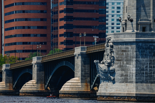 Boston Massachusetts United States 13 June 2025 View of the historic Longfellow Bridge spanning the Charles River with stone arches and decorative carvings near modern red brick buildings. Boston Massachusetts United States 13 June 2025 View of the historic Longfellow Bridge spanning the Charles River with stone arches and decorative carvings near modern red brick buildings.