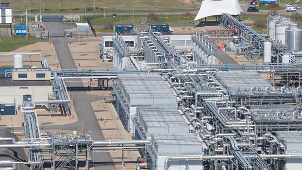 Aerial view of the piekgasinstallatie in Alkmaar showing natural gas storage peak gas supply pipelines compressors and Dutch energy infrastructure. Aerial view of the piekgasinstallatie in Alkmaar showing natural gas storage peak gas supply pipelines compressors and Dutch energy infrastructure.