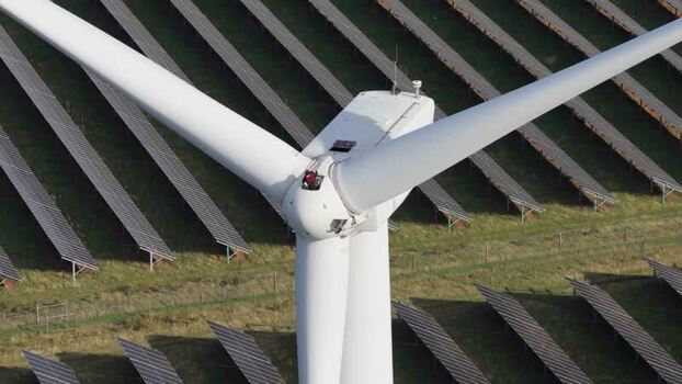 Aerial view of Chelveston Renewable Energy in United Kingdom. Aerial view of Chelveston Renewable Energy in United Kingdom.