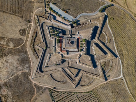 Elvas Portugal 10 September 2026 Aerial view of the star shaped Forte de Santa Luzia featuring historic stone fortifications defensive bastions and surrounding dry landscape under clear daylight. Elvas Portugal 10 September 2026 Aerial view of the star shaped Forte de Santa Luzia featuring historic stone fortifications defensive bastions and surrounding dry landscape under clear daylight.