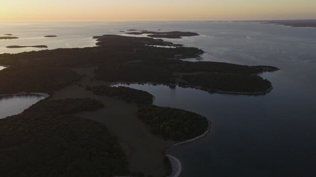 Aerial view of Brijuni National Park Croatia.