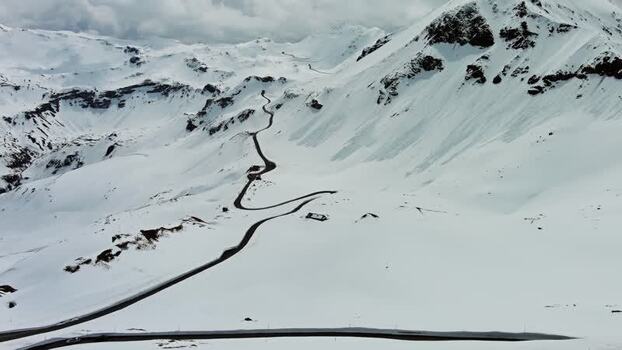 Aerial view of Grossglockner High Alpine Road in Austria. Aerial view of Grossglockner High Alpine Road in Austria.
