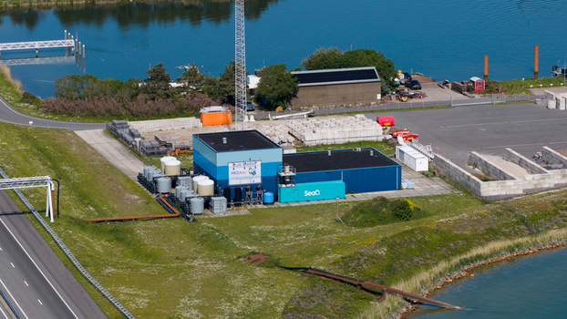 Breezanddijk Netherlands 25 May 2026 Aerial View of REDstack Blue Energy at the Afsluitdijk Breezanddijk Netherlands 25 May 2026 Aerial View of REDstack Blue Energy at the Afsluitdijk